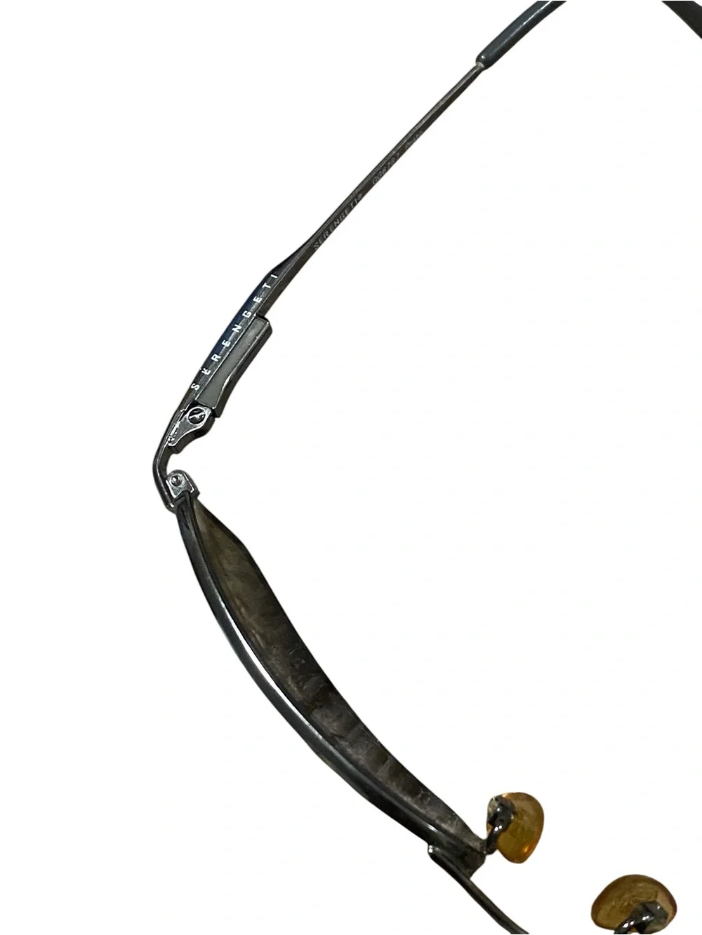 Serengeti Prato rectangular gunmetal metal frame sunglasses